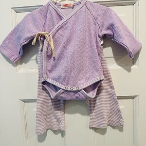 Sckoon Infant Organic Cotton Lavender and Cream Set